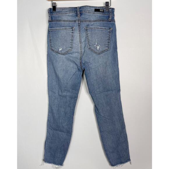 Kut From The Kloth 0 Connie High Rise Fab Ab Crop Jeans Fray Hem Denim Cotton - Picture 2 of 11
